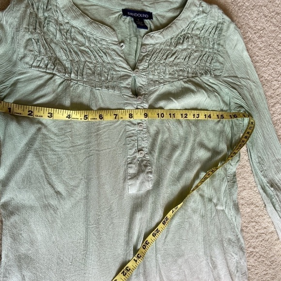 💚 Bandolino Ombre Blouse Mint Green Medium - Picture 10 of 12